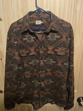 Faherty - Doug Good Feather Legend Stretch-Flannel Jacquard Shirt Large